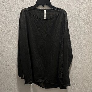 lululemon athletica Charcoal Long Sleeve Top with gold sparkles